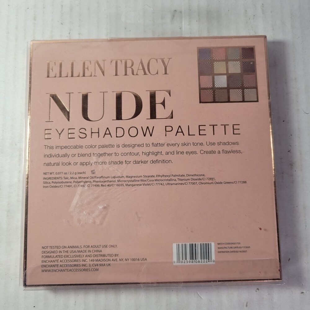 Ellen Tracy Nude Nude Nude 16 Pan Matte & Shimmer Eyeshadow Palette - Picture 4 of 4